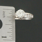 Solid 18K White Gold & 1.43 CTW Diamond Wedding Band Estate Engagement Ring, Olde Towne Jewelers, Santa Rosa CA.