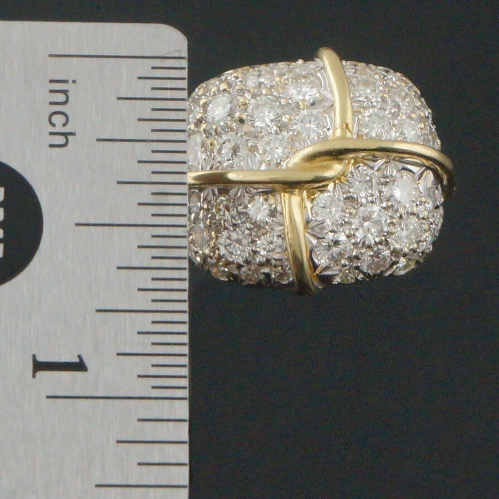 Jose Hess Signed Solid 18K Yellow Gold & 1.52 CTW Diamond Estate Cocktail Ring, Olde Towne Jewelers, Santa Rosa CA.