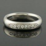 Platinum & Pave Diamond Comfort Fit Estate Wedding Band, Anniversary Ring. Olde Towne Jewelers, Santa Rosa CA.