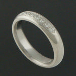 Platinum & Pave Diamond Comfort Fit Estate Wedding Band, Anniversary Ring. Olde Towne Jewelers, Santa Rosa CA.