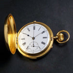Reed & Sons Large 18K Gold Quarter Hour Repeater Chronograph Pocket Watch, Olde Towne Jewelers, Santa Rosa CA.