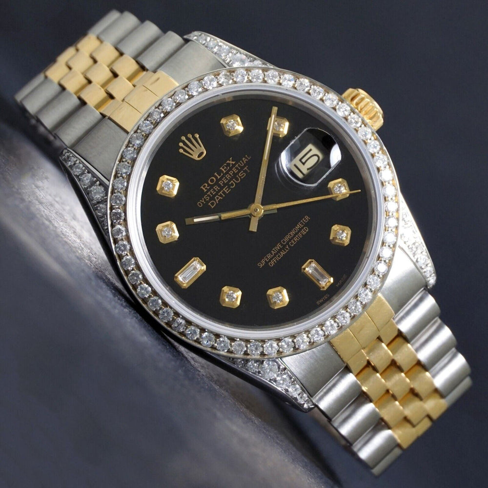 Stunning 1987 Rolex 16013 Datejust Diamond Bezel, Dial, & Lugs 36mm Watch, Olde Towne Jewelers, Santa Rosa CA.
