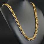 Etruscan Solid 22K Yellow Gold & 28 CTW Sapphire Bead Dangle 17" Estate Necklace, Olde Towne Jewelers, Santa Rosa CA.