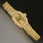 Baume & Mercier Solid 14K Yellow Gold & Diamond Triple Rope Bracelet Watch