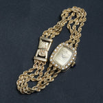 Baume & Mercier Solid 14K Yellow Gold & Diamond Triple Rope Bracelet Watch, Olde Towne Jewelers, Santa Rosa CA.
