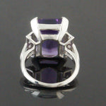 Platinum Filigree 12.4 Ct Amethyst & .24 CTW Diamond Accent Estate Cocktail Ring, Olde Towne Jewelers, Santa Rosa CA.