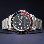 2000 Rolex 16710 GMT Master II Coke Stainless Steel Watch, Excellent, Box Papers, Olde Towne Jewelers, Santa Rosa CA.