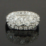 1940s Art Deco Platinum & 1.45 CTW OMC Diamond Engagement, Wedding Ring