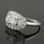 1940s Art Deco Platinum & 1.45 CTW OMC Diamond Engagement, Wedding Ring, Olde Towne Jewelers, Santa Rosa CA.