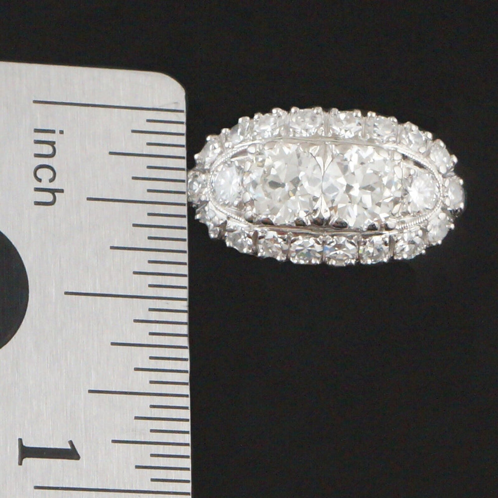 1940s Art Deco Platinum & 1.45 CTW OMC Diamond Engagement, Wedding Ring, Olde Towne Jewelers, Santa Rosa CA.