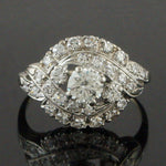 Solid 14K White Gold & 1.90 CTW Diamond Engagement, Wedding, Anniversary Ring