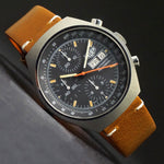 Heuer Montreal Automatic Stainless Steel Man's Chronograph Watch UNPOLISHED Olde Towne Jewelers, Santa Rosa CA.