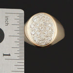 Heavy Solid 14K Yellow Gold & .66 CTW Pave Diamond, Men's Dome Cigar Band Ring, Olde Towne Jewelers, Santa Rosa CA.