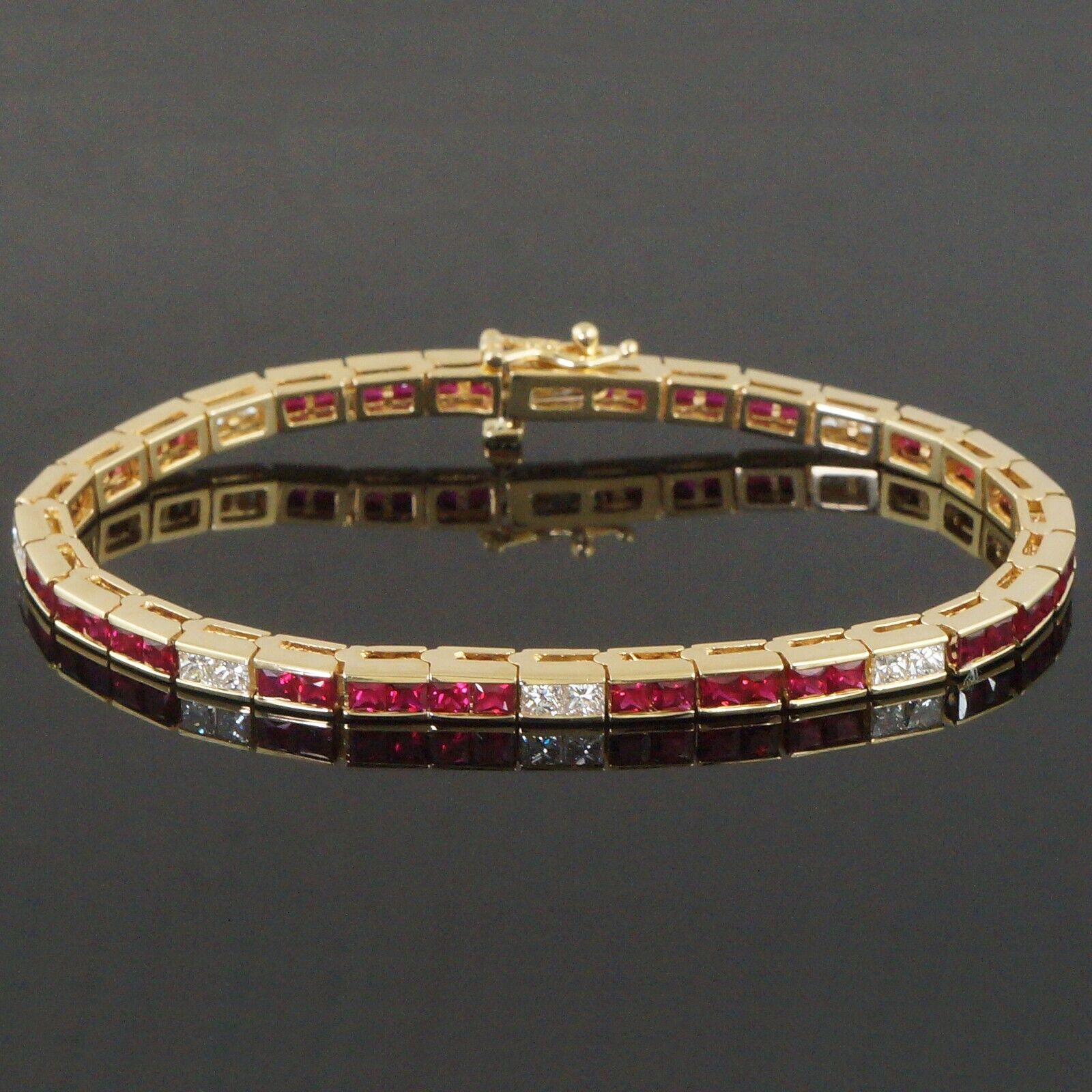 3.5 ctw Genuine ruby hotsell tennis bracelet