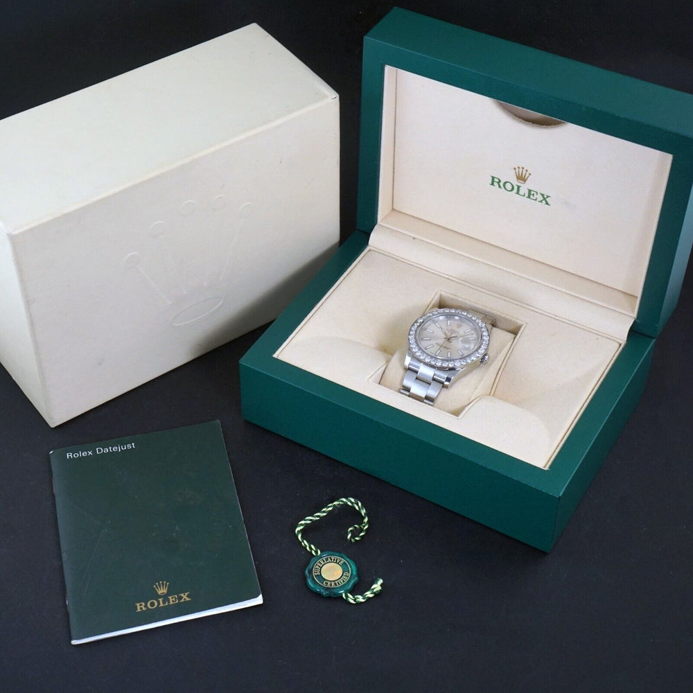 Stunning Rolex 116300 Datejust 41  Diamond Bezel Stainless Steel Man's Watch