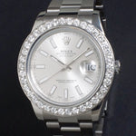 Stunning Rolex 116300 Datejust 41  Diamond Bezel Stainless Steel Man's Watch, Olde Towne Jewelers, Santa Rosa CA.