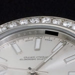 Stunning Rolex 116300 Datejust 41  Diamond Bezel Stainless Steel Man's Watch, Olde Towne Jewelers, Santa Rosa CA.