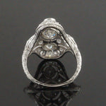 1920s Art Deco Platinum Filigree & 1.07 CTW OEC Diamond Estate Dinner Ring, Olde Towne Jewelers, Santa Rosa CA.
