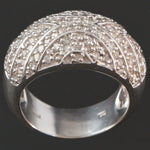 Fabulous, Solid 14K White Gold & 2.33 CTW Diamond, Cigar Band Estate Dome Ring, Olde Towne Jewelers, Santa Rosa CA.