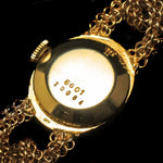 Bueche Girod Lady's Solid 18K Yellow Gold Etruscan Curb Bracelet Watch