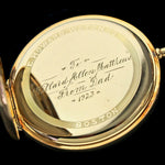 Rare 1914 Howard  Solid 14K Yellow Gold 19J 12S Pocket Watch, Howard Box, Olde Towne Jewelers, Santa Rosa CA.