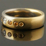 Christian Bauer Two Tone Solid 18K Gold & Diamond, Wedding Band Estate Ring, Olde Towne Jewelers, Santa Rosa CA.