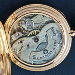E. Bourquin & Fils Geneva Solid 18K Yellow Gold Large Pocket Watch