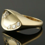 Unusual Modernist, Solid 14K Yellow Gold, .60 Cttw Diamond, Estate Ring, Olde Towne Jewelers, Santa Rosa CA.