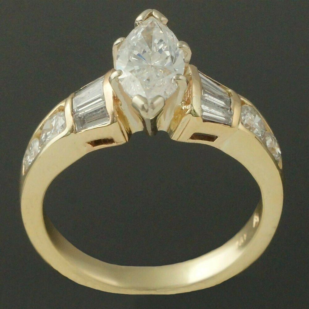 Solid 14K Yellow Gold & 1.85 Cttw Diamond, Wedding, Estate Engagement Ring, Olde Towne Jewelers, Santa Rosa CA.