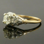 Nouveau Granat Bros Solid 14K/18K Gold & .85 Ct. Diamond Engagement Wedding Ring