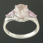 Solid 14K Gold 2.0 Ct Kunzite, Pink Sapphire & Diamond Accent Filigree Ring, Olde Towne Jewelers,, Santa Rosa CA.