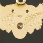 c-1900's Victorian Solid 14K Gold & .42 Ct. OMC Diamond Lion Head Estate Pendant, Olde Towne Jewelers Santa Rosa Ca.
