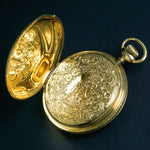 Oversized Patek Philippe 18K Gold Hunter Case Pocket Watch Tilden Thurber c1905, Olde Towne Jewelers Santa Rosa CA.
