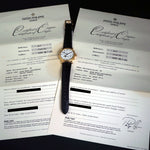 Patek Philippe 5015 Moonphase Power Reserve 18KYG Calatrava All Original with Certificate. Olde Towne Jewelers Santa Rosa CA.