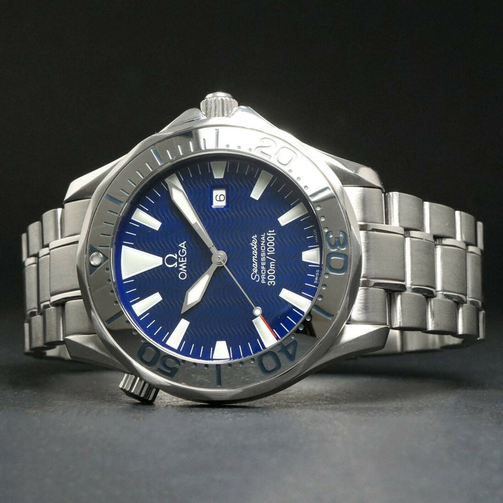 Omega Seamaster James Bond Electric Blue Stainless Steel Quartz Man's Watch