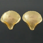 Tiffany & Co. Angela Cummings Solid 18K Yellow Gold Rose Petal Omega Earrings