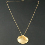 Tiffany & Co. Cummings Solid 18K Gold Rose Petal Pendant & 18"  Chain Necklace, Olde Towne Jewelers, Santa Rosa CA.