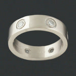 Cartier Solid 18K White Gold & .46 CTW 6 Diamond Love Ring, Olde Towne Jewelers, Santa Rosa CA.