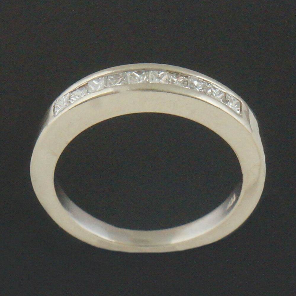 Solid 14K White Gold & 10 Stone .50 CTW Diamond Wedding Band, Anniversary Ring, Olde Towne Jewelers, Santa Rosa CA.
