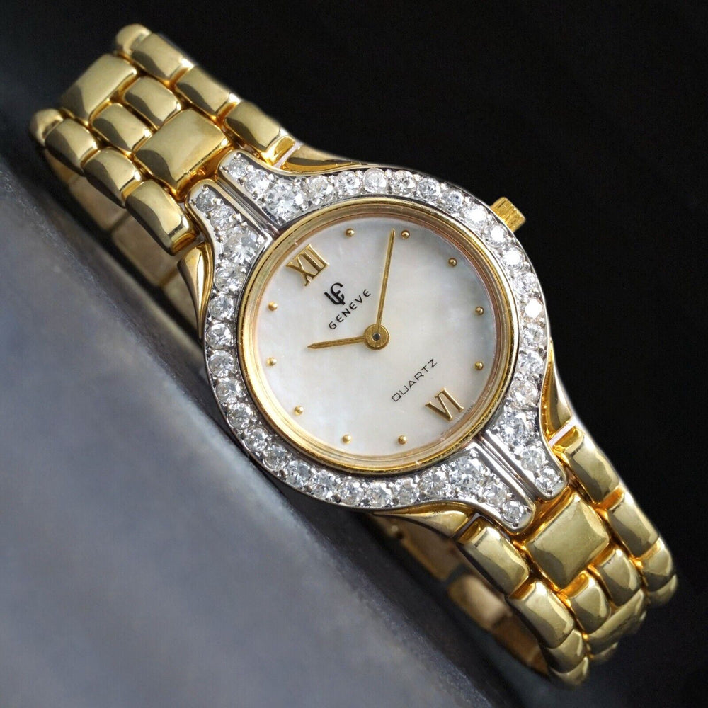 Geneve 14k Gold Ladies Watch LF Geneve Quartz 14K Gold, MOP Dial