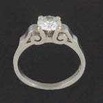 18K White Gold & .85 CT OEC Diamond Solitaire Engagement Ring, Wedding Band, Olde Towne Jewelers, Santa Rosa CA.