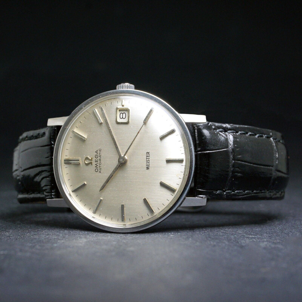 Rare 1965 Omega Seamaster Meister Dial Stainless Steel Watch, All Original, Olde Towne Jewelers, Santa Rosa CA.