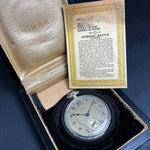 1921 E Howard Art Deco Solid 14K White Gold 21 Jewel Pocket Watch, Box & Papers