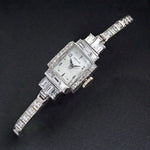 Stunning Hamilton Platinum & White Gold Diamond Woman's Bracelet Watch, MINT! Olde Towne Jewelers, Santa Rosa CA.