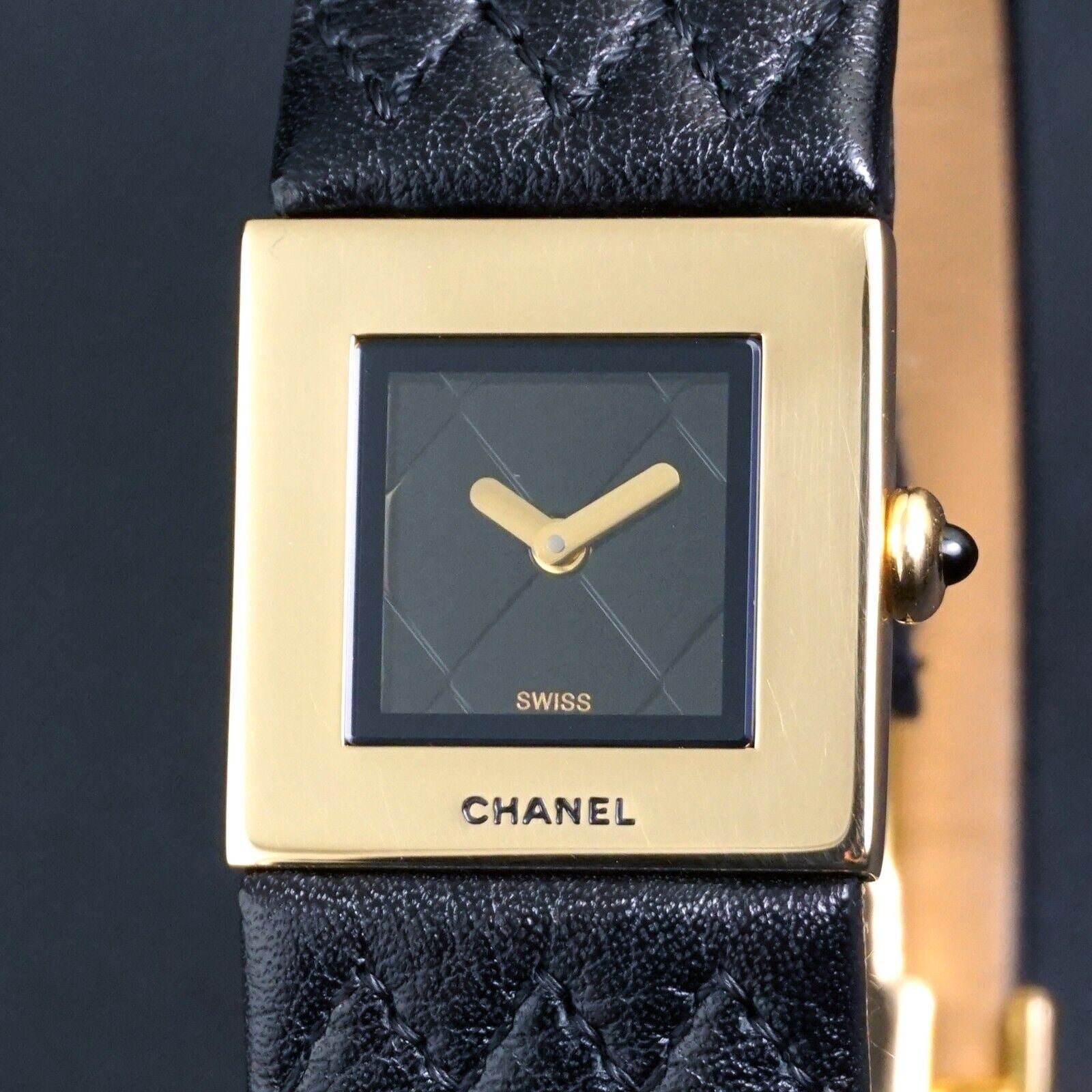 Stunning Chanel Matelasse 18K Yellow Gold Lady's Watch Quilted Leather –  Olde Towne Jewelers