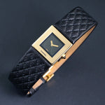 Stunning Chanel Matelasse 18K Yellow Gold Lady's Watch Quilted Leather Box, Olde Towne Jewelers, Santa Rosa CA.