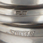 Heavy Scott Kay Platinum Scalloped Bead Comfort Fit Wedding Band, Estate Ring, Olde Towne Jewelers, Santa Rosa CA.