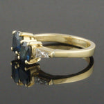 Vintage Solid 14K Yellow Gold, .90 CTW Sapphire & Diamond Accent Estate Ring, Olde Towne Jewelers, Santa Rosa CA.