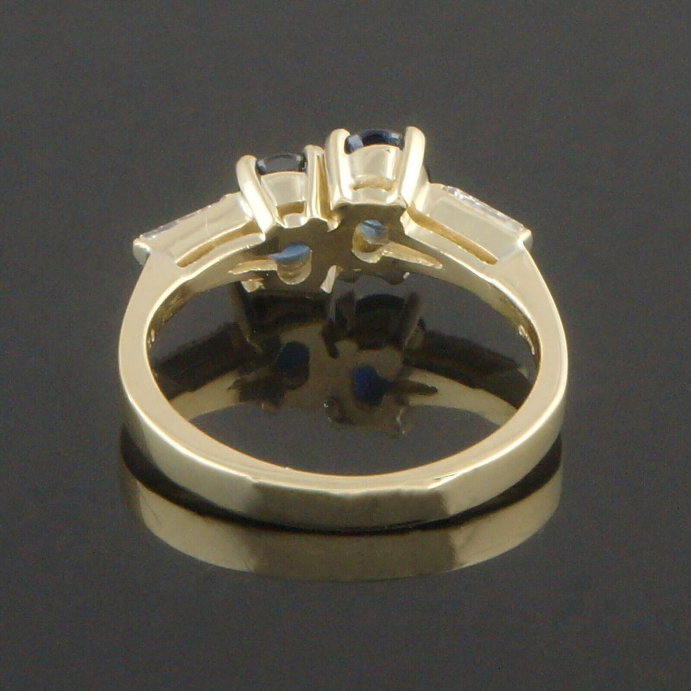 Vintage Solid 14K Yellow Gold, .90 CTW Sapphire & Diamond Accent Estate Ring, Olde Towne Jewelers, Santa Rosa CA.
