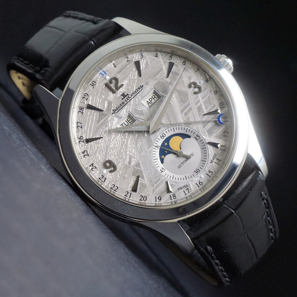Rare Jaeger LeCoultre Meteorite Master Calendar Automatic Stainless Steel Watch